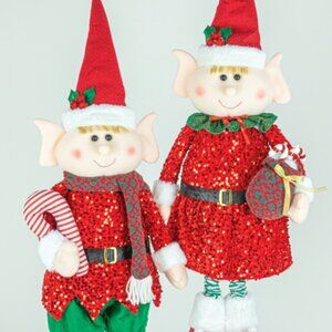 Jolly Elf Stretch Leg- Set of 2